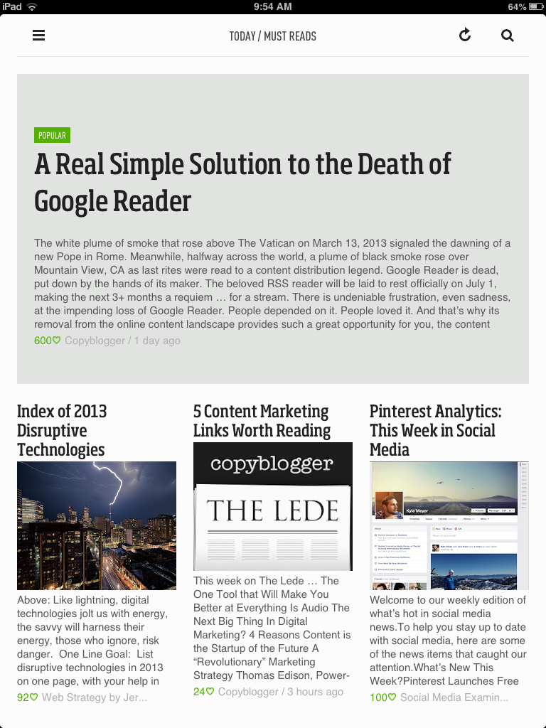 Feedly Tablet